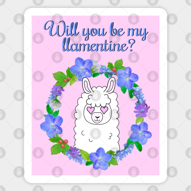 Will you be my llamentine? Magnet by Purrfect